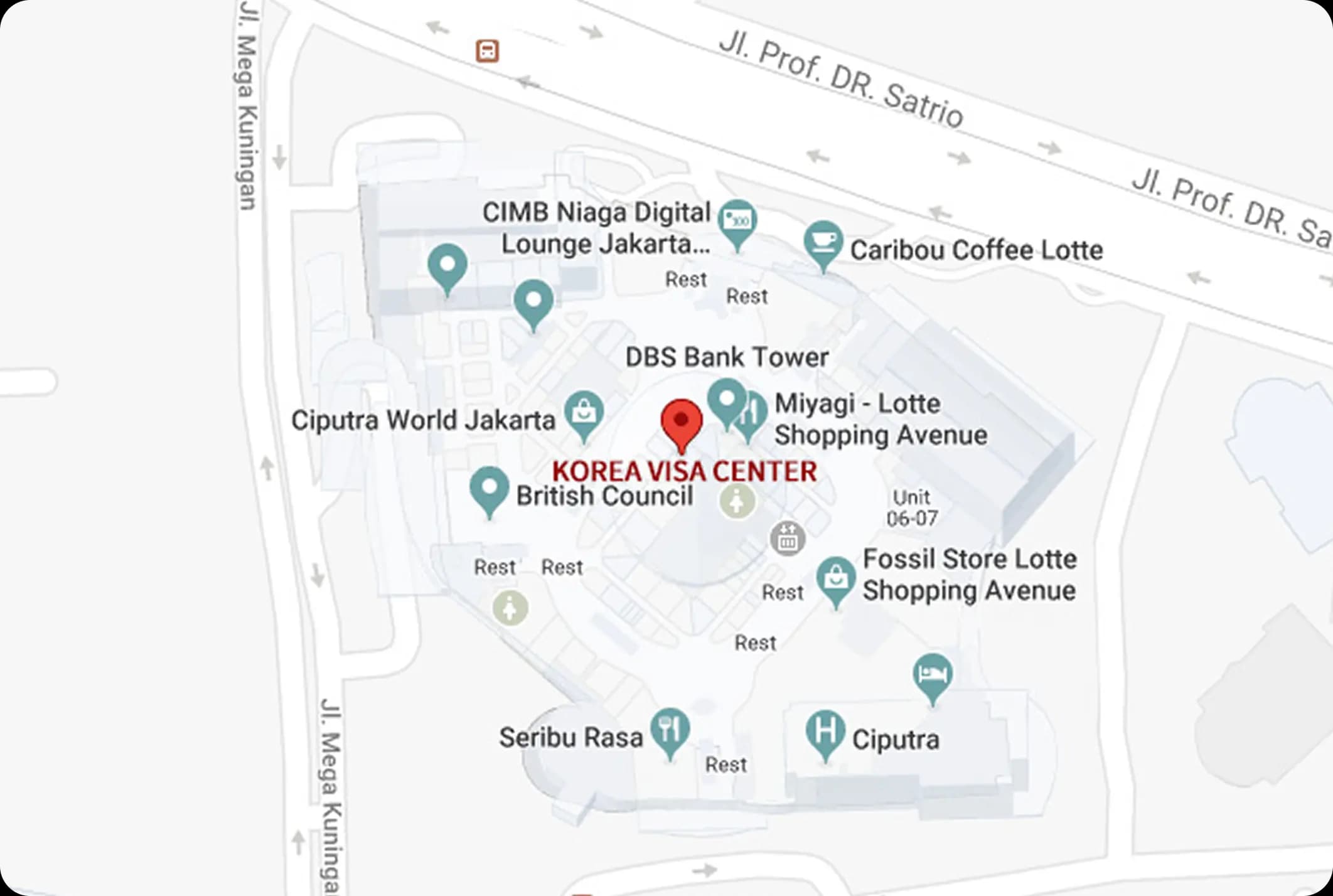visa center location map